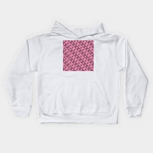 Geometric Triangle Pattern (Rose Gold) Kids Hoodie